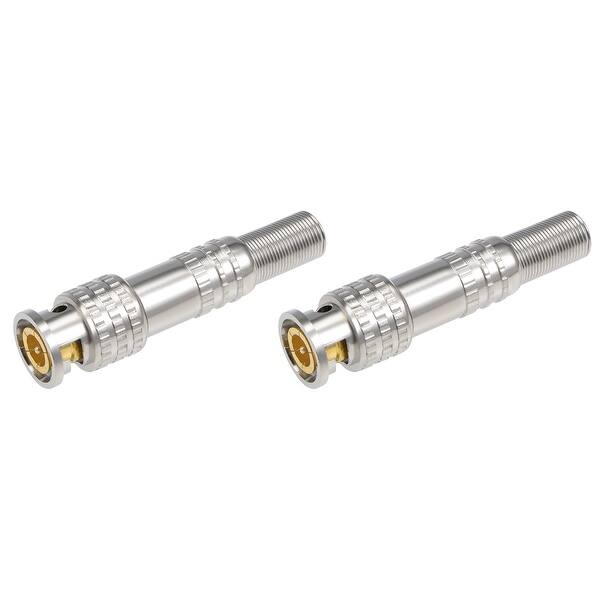 2pcs Solderless Bnc Male Connector For Cctv Camera Coaxial Cable 56mm Length Bnc Male Solderless 2pcs On Sale Overstock 25415254