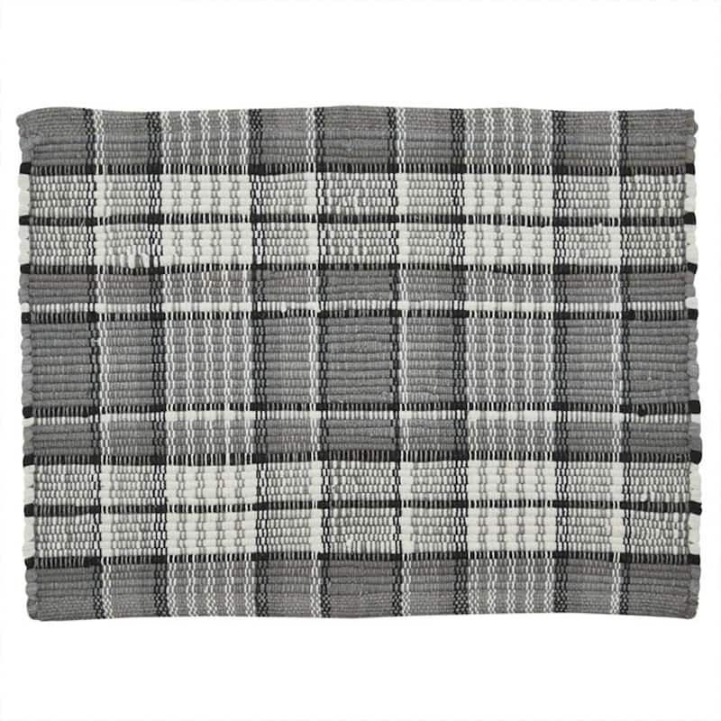 Park Designs Gray Area Chindi Placemat Set of 4 - 13" X 19"