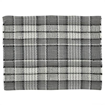 Park Designs Gray Area Chindi Placemat Set of 4 - 13" X 19"