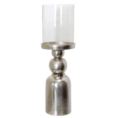 Harp & Finial Binx - Candle Stand - Nickel Plated Metal Base