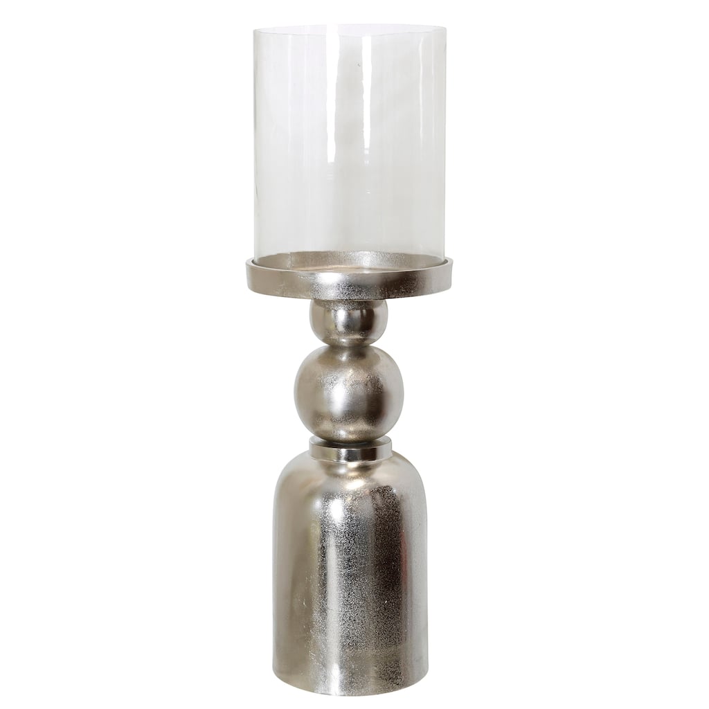 Harp & Finial Binx - Candle Stand - Nickel Plated Metal Base
