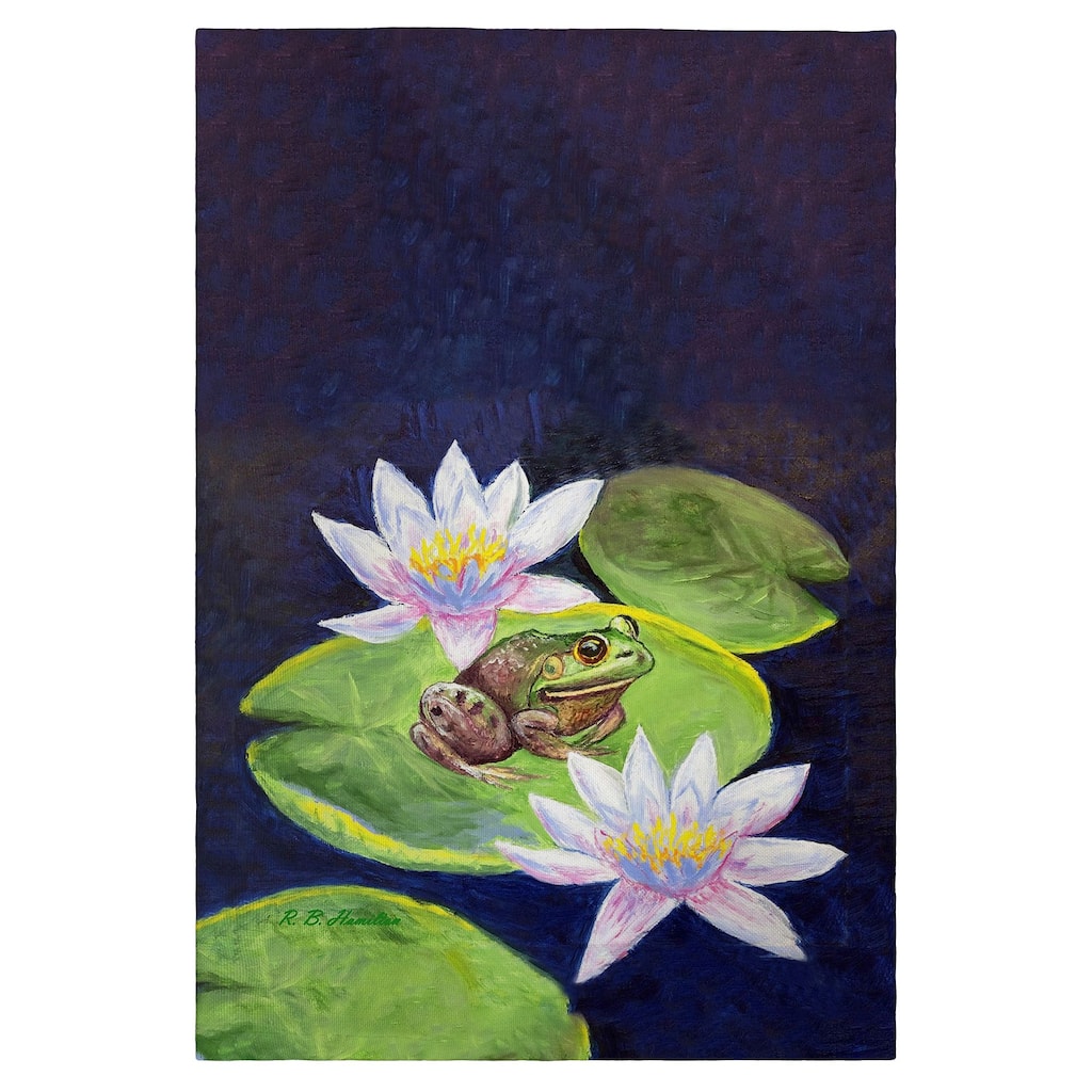 Frog & Lily Guest Towel - 20x20