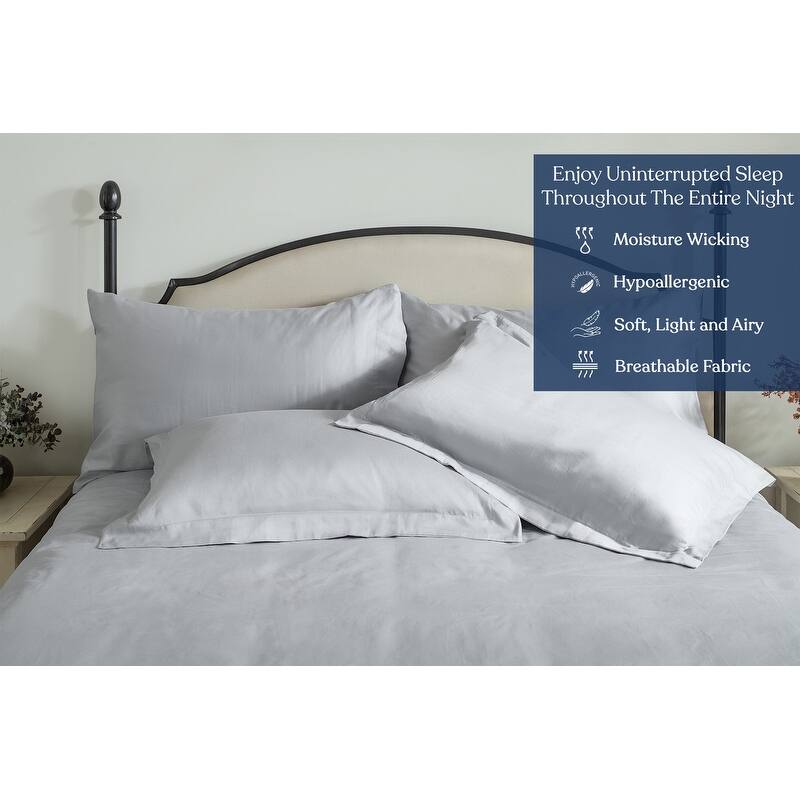 Delara GOTS Certified 100% Organic Cotton Fitted Sheet, 400TC Long Staple Cotton, Moisture-Wicking, Smooth & Breathable