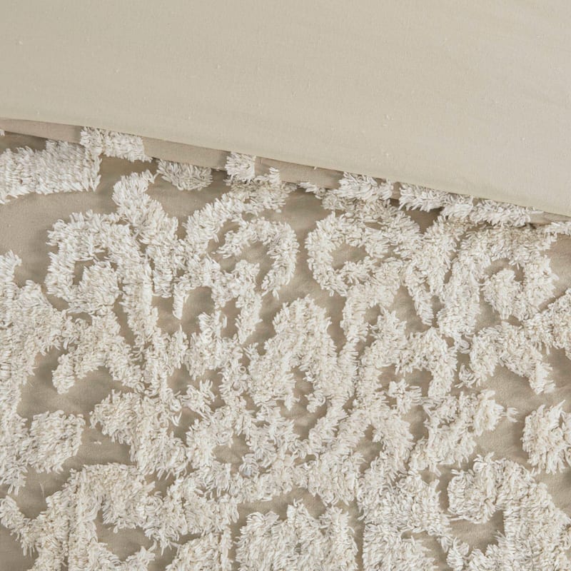 Madison Park Aeriela Tufted Cotton Chenille Damask Comforter Set