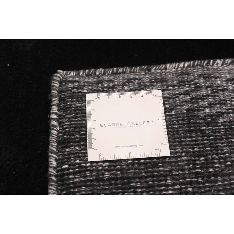 ECARPETGALLERY Hand-knotted Tangier Black Wool Rug - 9'11 x 13'11