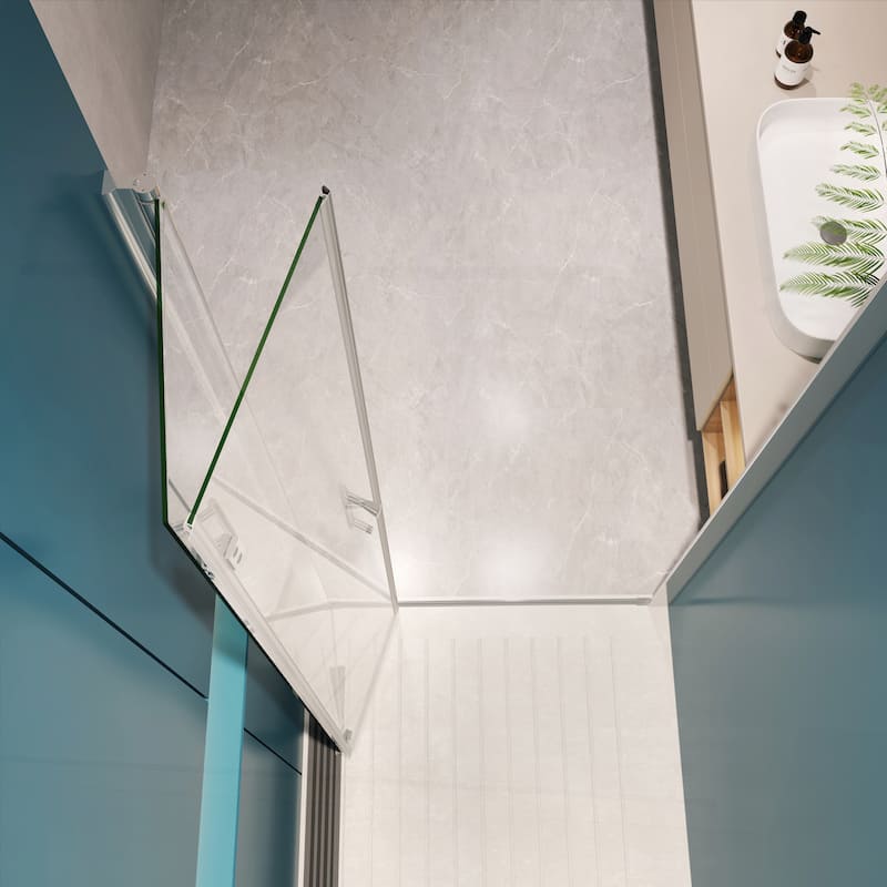 Versatile Universal Pivot Shower Door with Advanced Tempered Glass Finish
