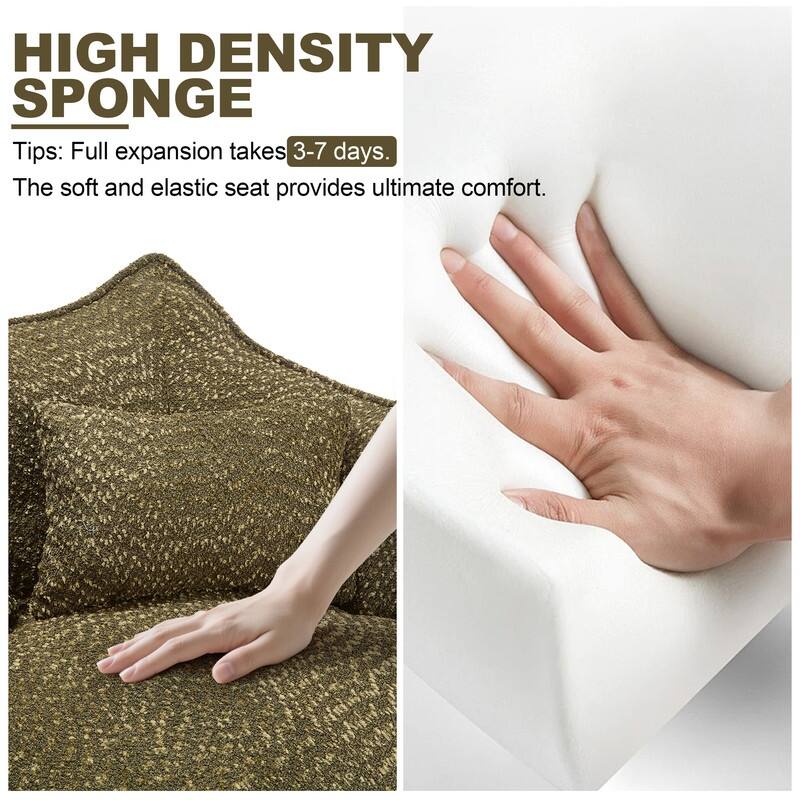 Rossetta Soft Comfortable Square Beanbag Chair with Armrests