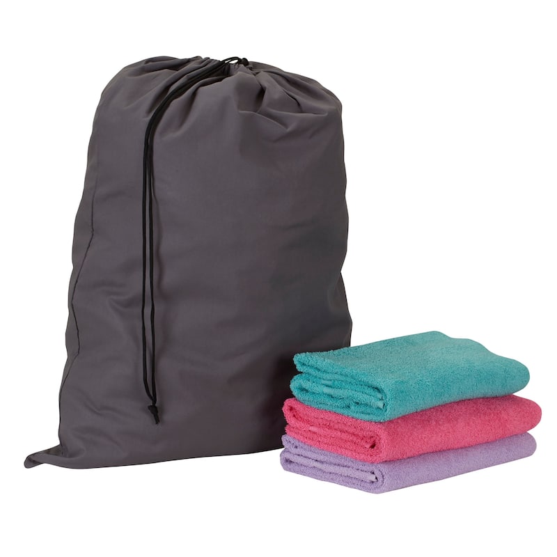 Household Essentials Cotton Laundry Bag with Drawstring Top - 0.0"L x 28.0"W x 36.0"H
