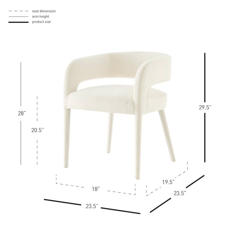 NPD Furniture Lauryn Velvet Dining Side Chair