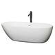 Option White / Shiny White Trim / Matte Black Faucet