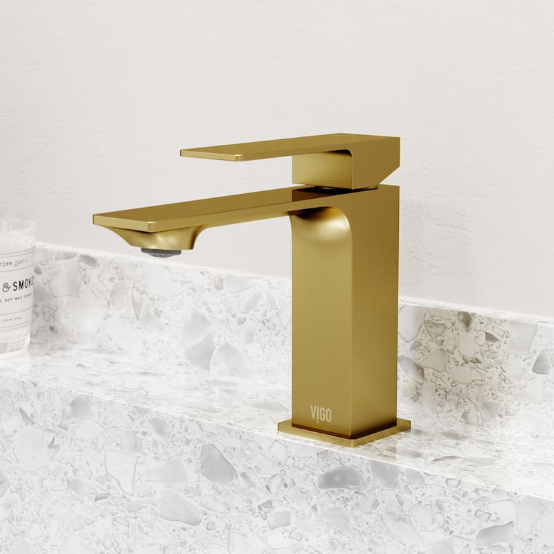 VIGO Dunn 6" H Single Handle Single Hole Bathroom Faucet