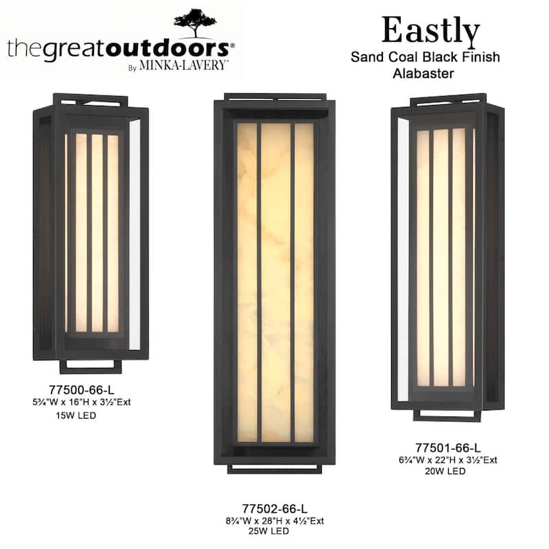 The Great Outdoors 77500-L Eastly 16" Tall ADA LED Outdoor Wall Sconce