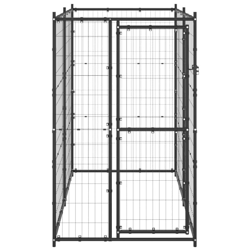 vidaXL Outdoor Dog Pen Pet Crate Kennel Cage Playpen House for Yard Steel