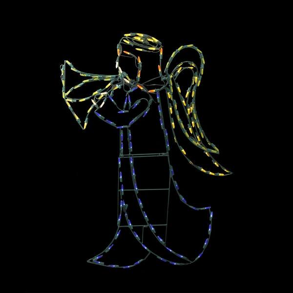 Shop 42 Pre Lit With 160 Led Angel Animotion Christmas Outdoor