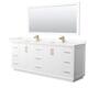 Option White / Giotto Quartz Top / Satin Bronze Hardware