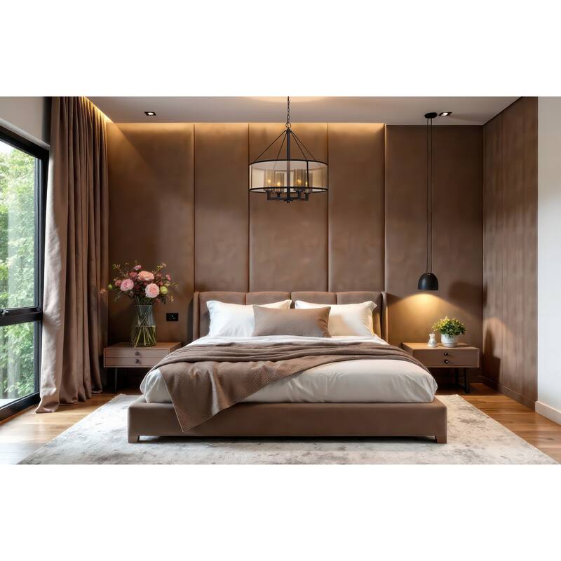 Diffusion 24-inch Wide 4-Light Chandelier in Oil Rubbed Bronze