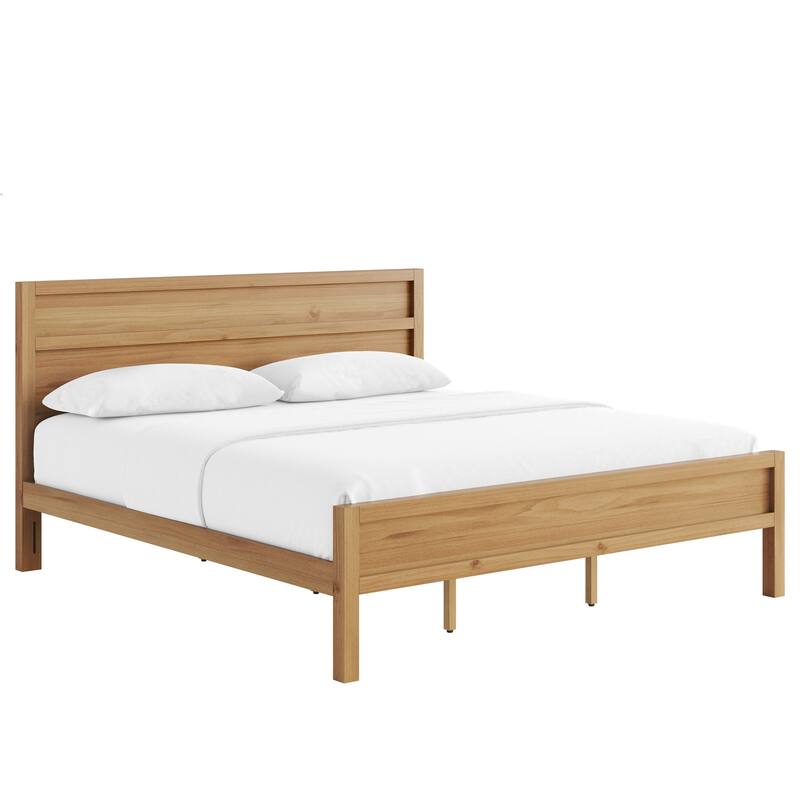 GDFStudio - Maddox Modern Wood Panel Bed with Slat System