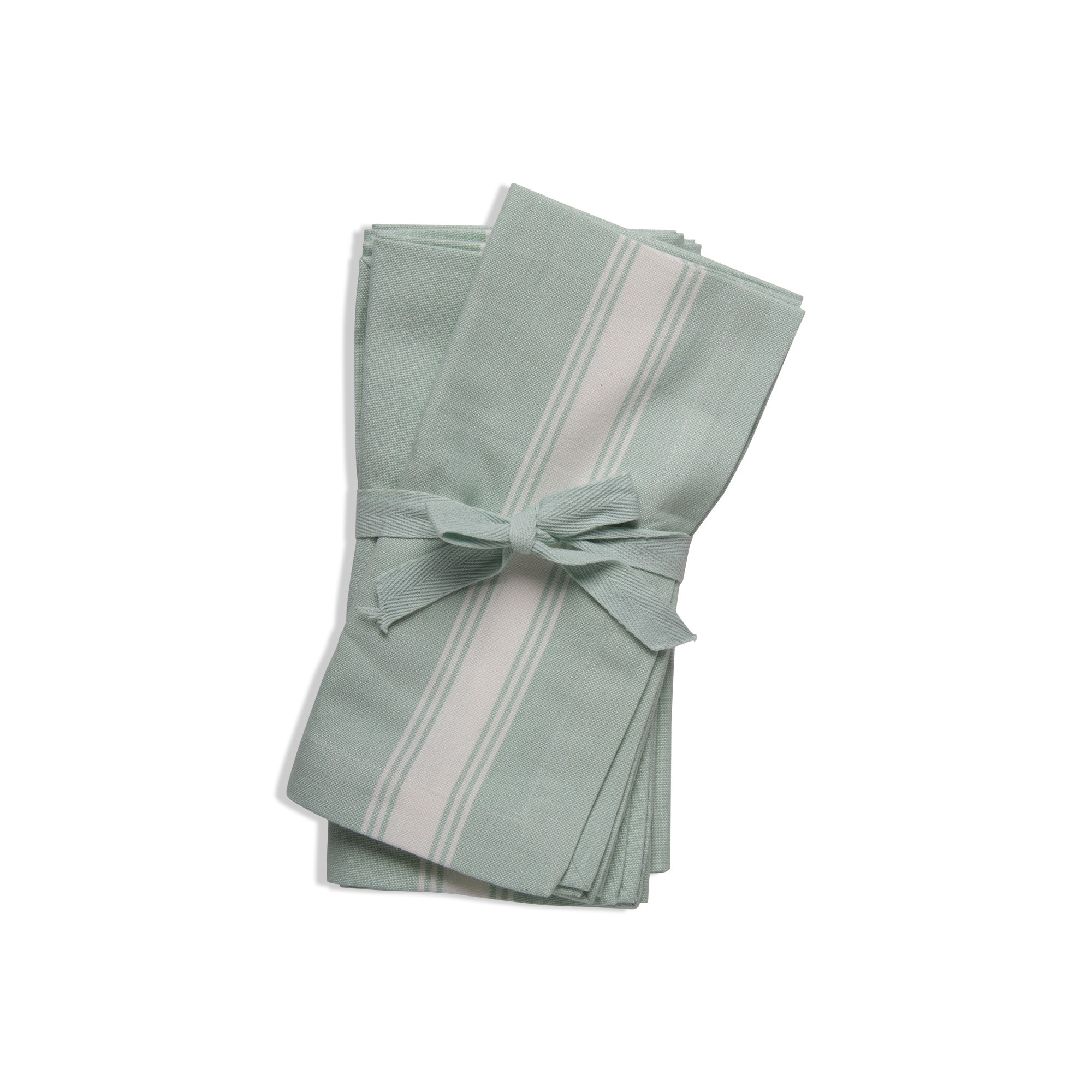 Cali Chambray Napkin Set Of 4 Aqua Cotton Woven Weave Fabric For Home Table Decor - 20 x 20