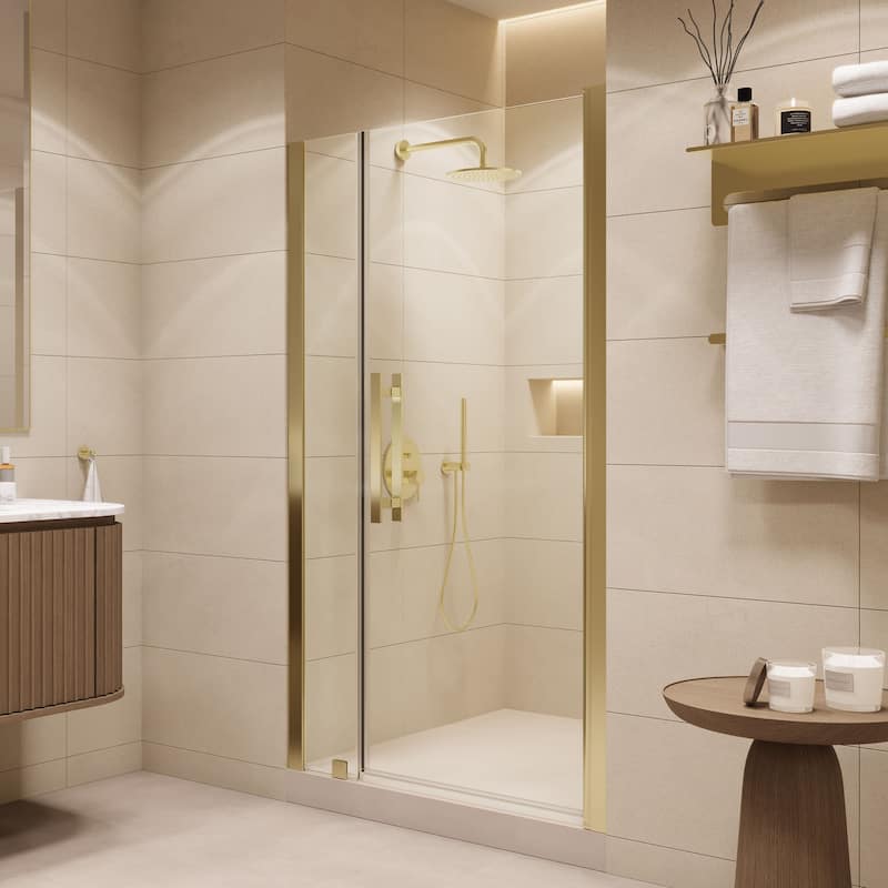Ove Decors 15SGP-PASA41 Pasadena 72" High x 41-3/8" Wide Pivot - Brushed Gold
