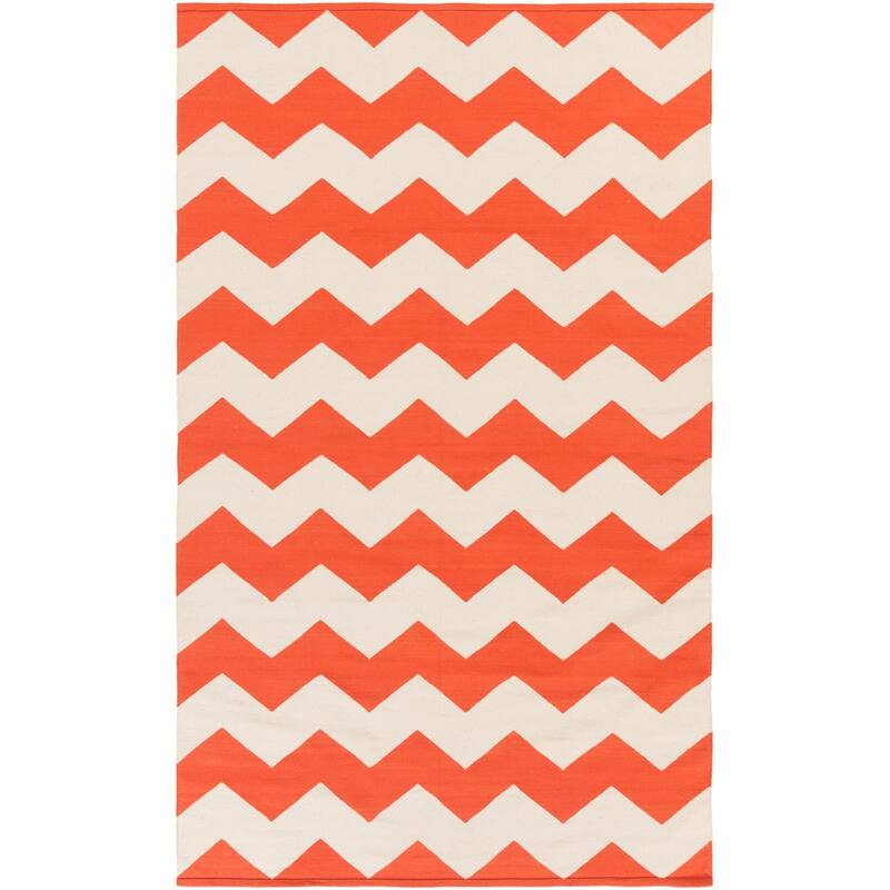 Hand-Woven Macy Chevron Cotton Rug