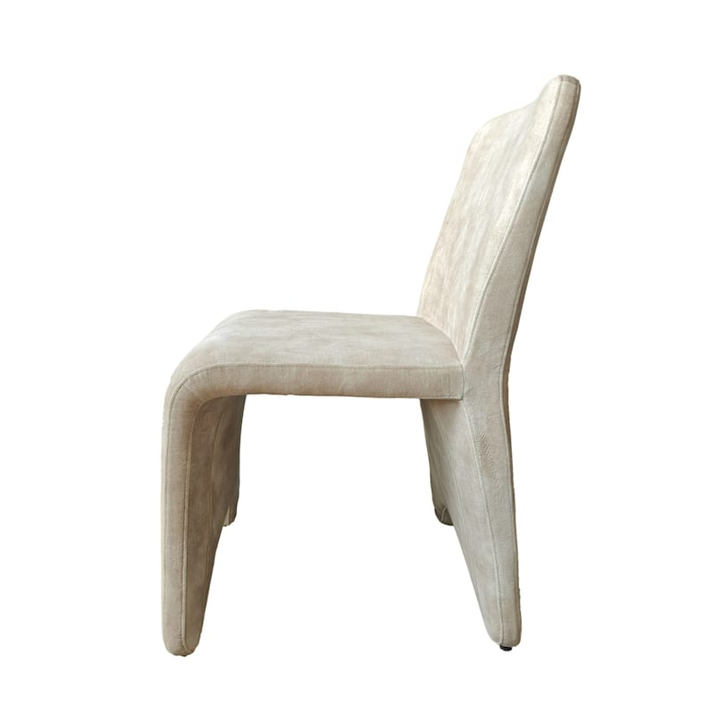 Modrest Ditka Modern Beige Velvet Dining Chair (Set of 2)