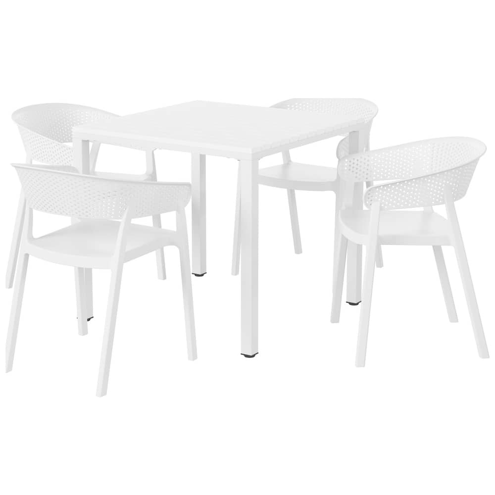 Frond and Form 4-Person Outdoor Square Dining Set