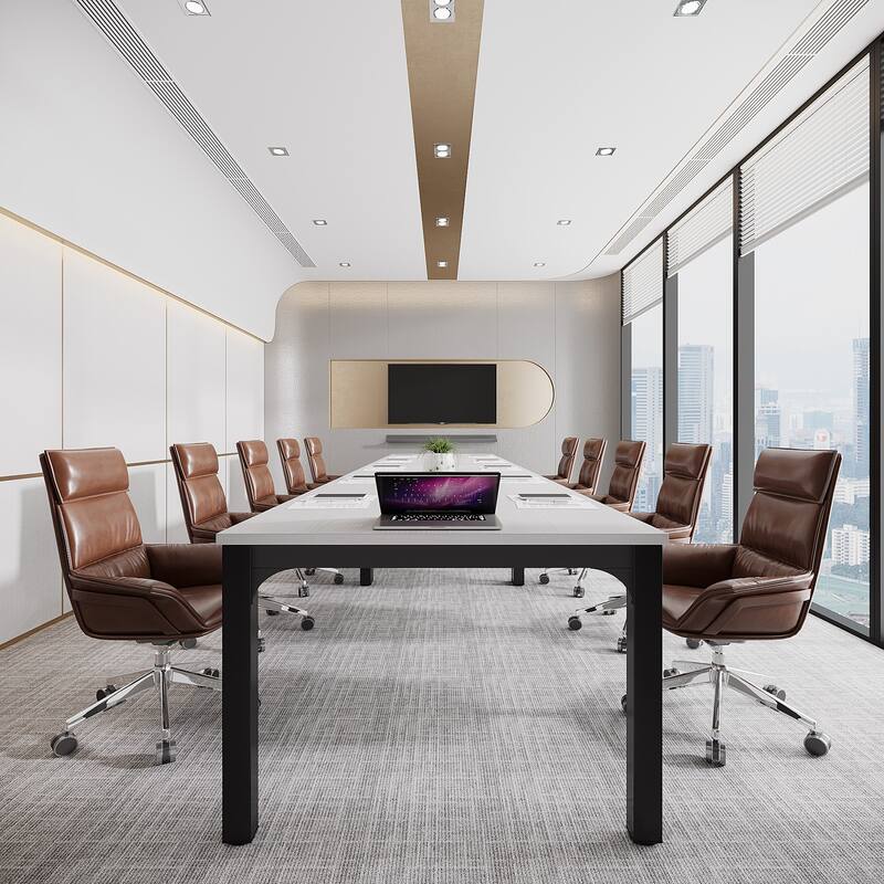 78.74" Large Rectangle Conference Table, Office Meeting/Seminar/Business Table Desk for Office Boardroom & Meeting Room