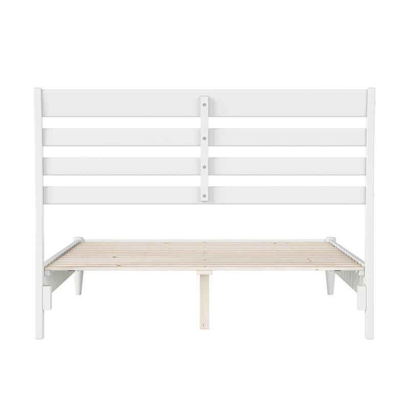 Low Profile Platform Bed - Solid Wood Bed Frame - Modern Bedroom Furniture - Twin, Full, Queen, King Sizes
