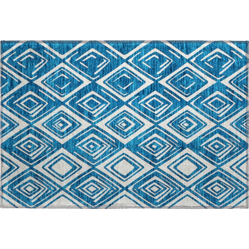 Premium Washable Super Soft Diamond Cascade Mayfield Rug