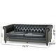 preview thumbnail 23 of 39, Castalia Nailhead Trim Chesterfield Sofa by Christopher Knight Home - 78.75" L x 33.50" W x 28.00" H