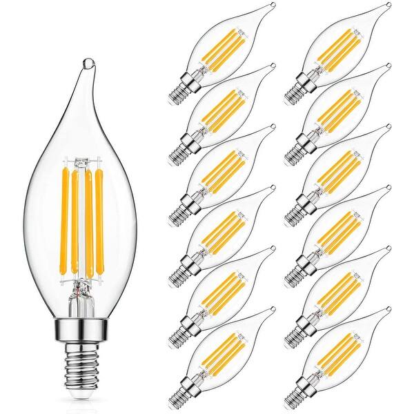 Dimmable LED LIGHT BULBS E12-110-60W 2700K ( 12 Pack ) - Clear - Bed ...