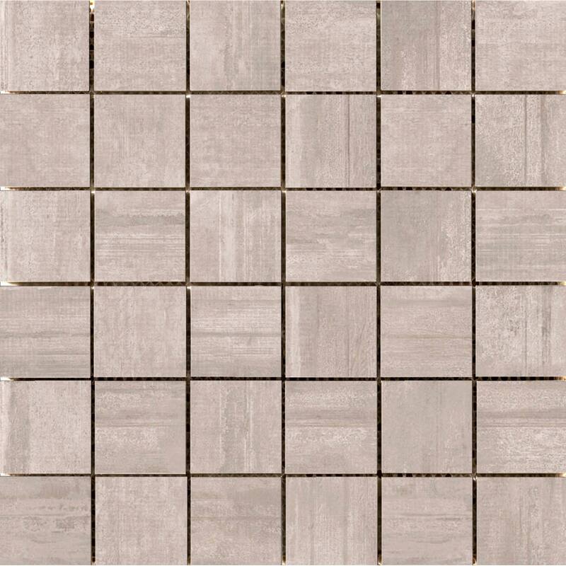 Emser Tile Hangar - Square Mosaic Wall Tile - Smooth Concrete Visual