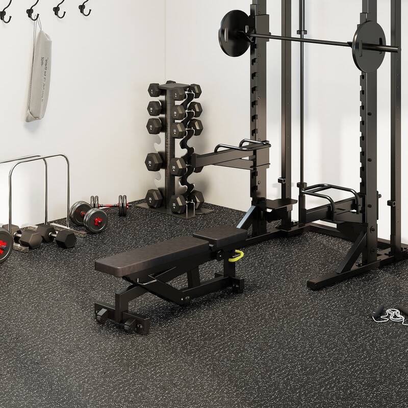Costway 12/24 PCS 0.79” Thick Rubber Top Exercise Mat 48 Sq Ft
