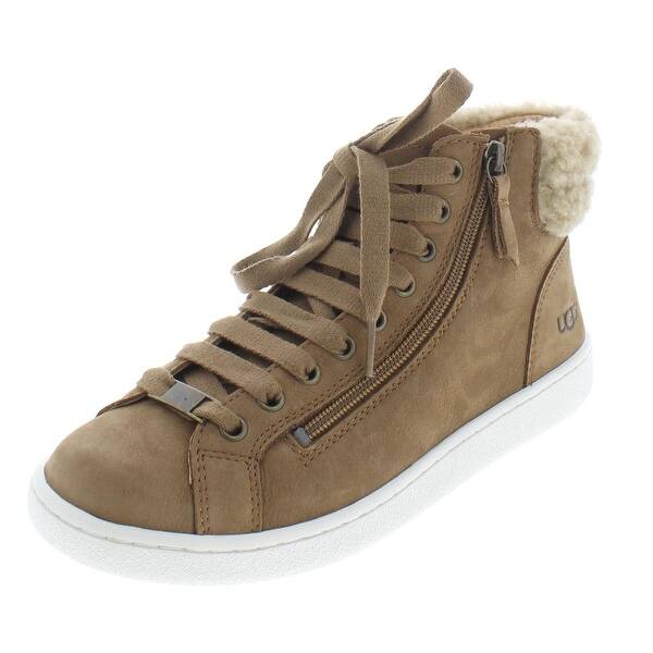 Shop Ugg Womens Olive Casual Shoes Leather Lace Up 8 5 Medium B