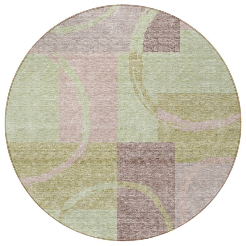 HomeRoots Abstract Modern Rectangle Outdoor Rug