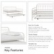 preview thumbnail 10 of 16, The Novogratz Bright Pop Full Metal Daybed with Twin Trundle Bed