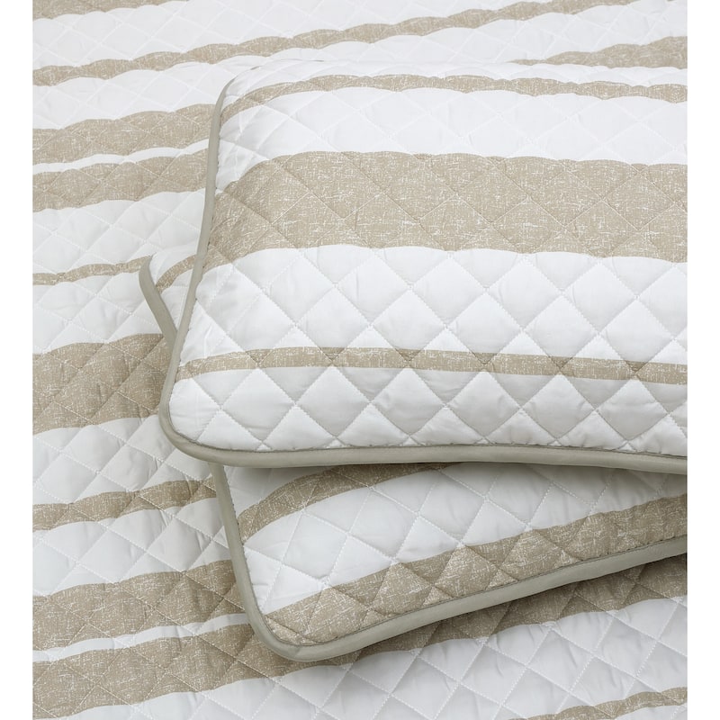 Nanshing Daryl 7 Piece Striped Quilt Set