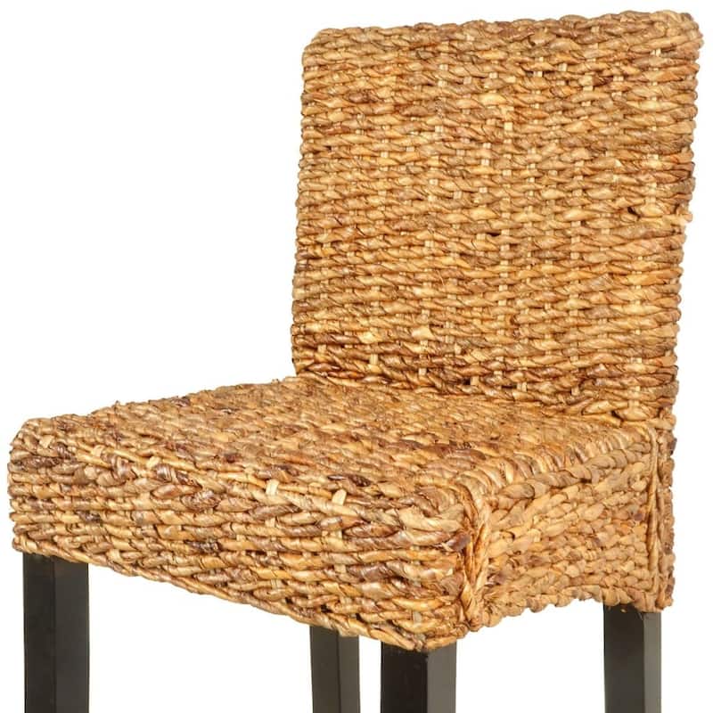 vidaXL Bar Stools 2 pcs Abaca - 17.7" x 17.3" x 43.7"