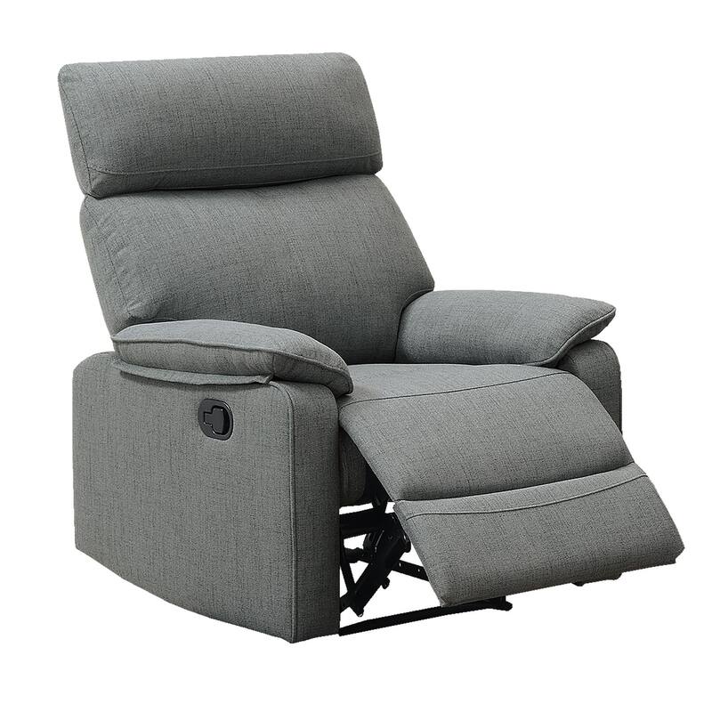Gray Burlap Fabric Motion Recliner Chair - Multi-Color