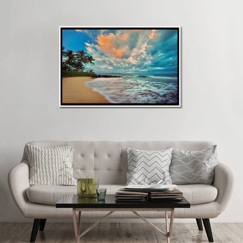 iCanvas "Maui Sunset" by Dennis Frates Framed Canvas Print
