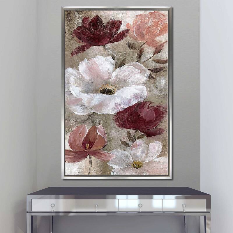 "Transient Garden Reds I" Print on Floating Canvas