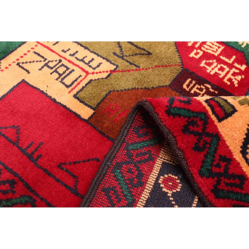 ECARPETGALLERY Hand-knotted Teimani Red Wool Rug - 3'5 x 6'6