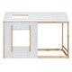 preview thumbnail 5 of 6, Twin Size House Platform with Roof and Window , White+Natural