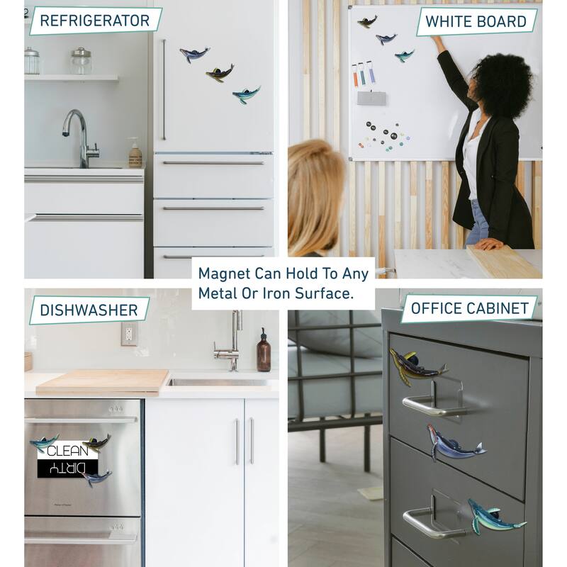 CoTa Global Humpback Whale Refrigerator Bobble Magnets Set of 3