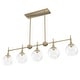 preview thumbnail 16 of 14, Hunter Xidane 5 Light Linear Chandelier - Dining Room, Kitchen Island - Contemporary, Transitional, Mid-Century Modern - 5-Light