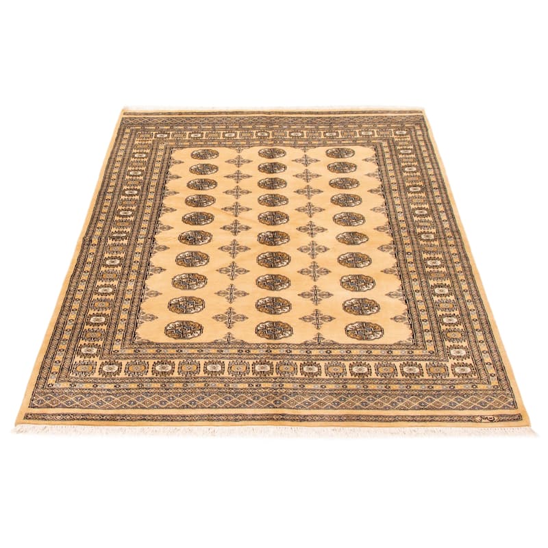 ECARPETGALLERY Hand-knotted Peshawar Bokhara Beige Wool Rug - 5'9 x 7'7