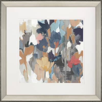 Corner Flower Stand I Framed Art Giclee Under Glass - Blue