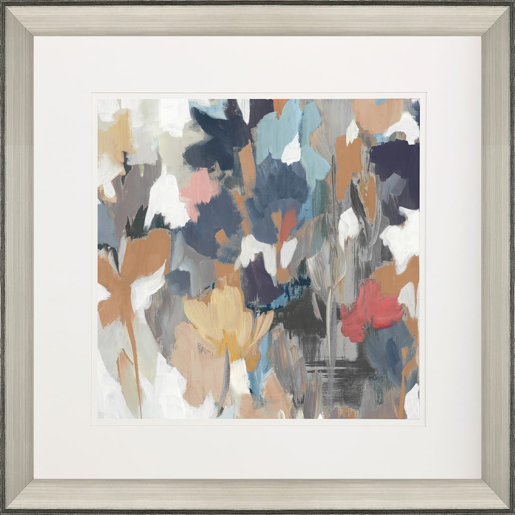 Corner Flower Stand I Framed Art Giclee Under Glass - Blue