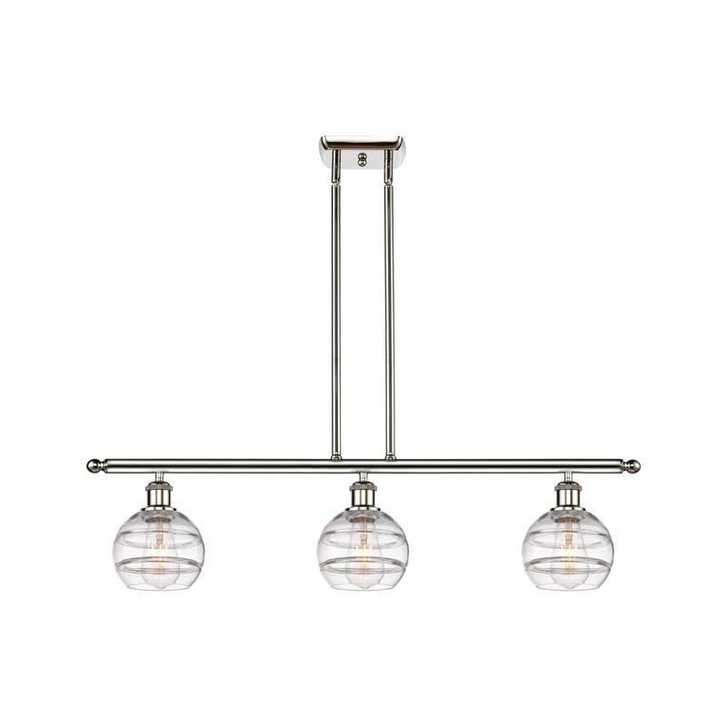 Innovations Lighting 516-3I-8-36 Rochester Linear Rochester 3 Light - Polished Nickel / Clear