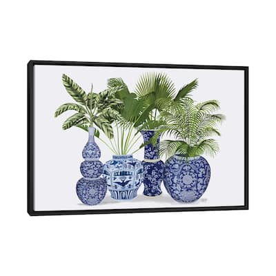 iCanvas "Chinoiserie Vase Group 1" by Fab Funky Framed Canvas Print